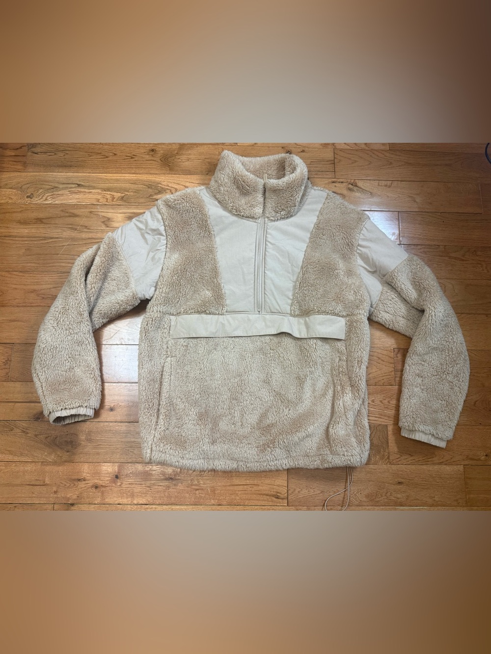 PINK Victoria’s Secret Half-Zip Oversized Sherpa Pullover NWOT - Picture 1 of 8